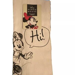 Disney minnie MOUSE Sketch "Hi/Bye" 2-Pack Kitchen Hand Towels